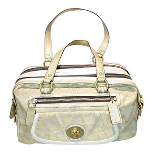 Coach Sabrina 13502 Op Art Metallic Gold Satchel — Authentic w/ Dusty Bag